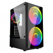 İzoly Esir 2x Argb(18cm) 1x Argb(12cm) Fanlı Usb 3.0 Temperli Cam Atx Oyuncu Kasası - 1