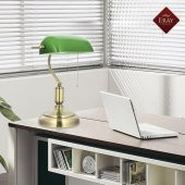 Banker Masa Lambası PVC Başlıklı Yeşil- Eskitme - 2