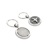 İsme Kişiye Özel Uçak Figürlü Dönebilen Metal Unisex Anahtarlık - 1