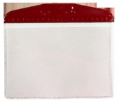 MAPİ PVC KART POSETLERİ (OVAL) KIRMIZI SERİTLİ 100LÜ PAKET - 1