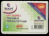 MAPİ ÇİFT HAZNELİ YENİ KİMLİK-EHLİYET K. BEYAZ    100LÜ PAKET - 1