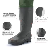 Protackle Primax Taslan Su Geçirmez Haki Tulum Çizme (NCW003) - 2