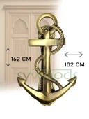 Çapa model pirinç döküm kapı tak tak sarı thumbnail 2