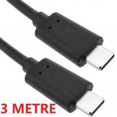 Type C To Type Erkek Erkek Data Şarj Kablosu 3 Metre - 4