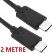 Type C To Type Erkek Erkek Data Şarj Kablosu 2 Metre thumbnail 4