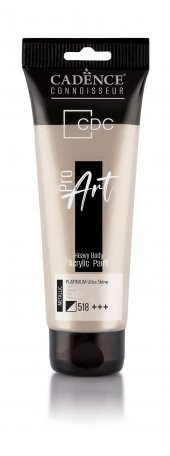 PROART HEAVY BODY  METALİK ULTRA PARLAK AKRİLİK BOYA PRD-518 PLATİN 120ML - 1