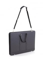 Backpacker Proje Çantası Siyah Suni Deri 40cmx55cmx8cm - 6