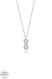 Union Swarovski Zirconia Kadın İnfinity Gümüş Kolye - 2