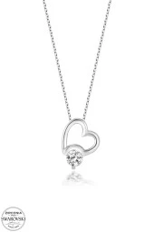 Union Swarovski Zirconia Kadın Kalp Gözü Gümüş Kolye - 2