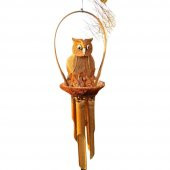 Coconat Yuvalı Yavrulu Baykuş Bambu Rüzgar Çanı 90 cm thumbnail 1