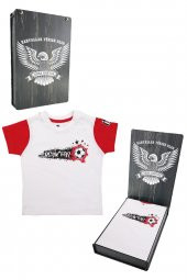 Beşiktaş Orijinal Beyaz Bebek T-Shirt Hediyelik Ahşap Kutulu - 1