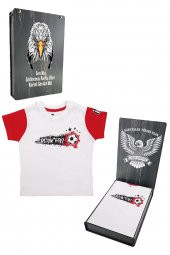 Beşiktaş Orijinal Beyaz Bebek T-Shirt Hediyelik Ahşap Kutulu - 1