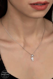 Union Swarovski Zirconia Kadın Kız Çocuğu Gümüş Kolye - 1