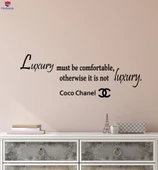 Oturma Odası, Ofis, Dükkan Duvar Sticker Etiketler Motivasyon Alıntı Coco Chanel Lüks İlham Veren Mektuplar - 1