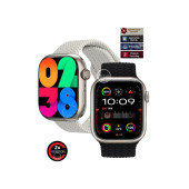 Watch 9 Pro Plus Multi Uyumlu Titanyum Vidalı Kasa Pusulalı 45mm Kilitli Çift Kordonlu Akıllı Saat - 2