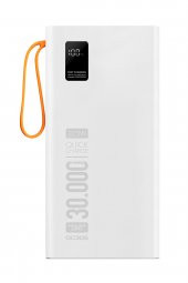 Powerway 30.000 Mah Pd 22.5W Dahili Kablolu Hızlı Şarj Gerçek 30.000 Mah QC30S Beyaz Powerbank - 2