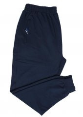 Battal Beden Paçası Lastikli Eşofman Altı Lacivert Renk - 1