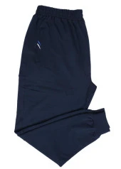 Battal Beden Paçası Lastikli Eşofman Altı Lacivert Renk - 7