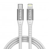 Eonaks iPhone iPad iPod Uyumlu Çift Taraflı USB-c To Lightning Girişli Hızlı Şarj ve Data Kablosu - 1