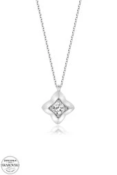 Swarovski Zirconia Kadın Lotus Gümüş Kolye - 2