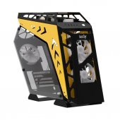 İzoly ARGB Cyberpunk AX9 Black - Yellow 5X12CM Full Glass Oyuncu Bilgisayar Kasası - 4