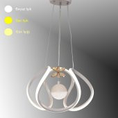 TT Aydınlatma TT306-TPL-BY  Kavis Modeli Mat Beyaz Tek Toplu 3 Renk Modüllü Ledli Avize thumbnail 1