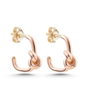 Gümüş Rose Düğüm Kadın Küpe SL5787 thumbnail 4