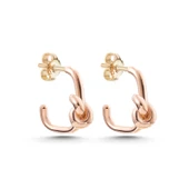 Gümüş Rose Düğüm Kadın Küpe SL5787 thumbnail 3