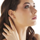 Gümüş Rose Düğüm Kadın Küpe SL5787 thumbnail 1