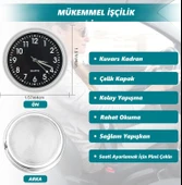 DailyTech Aydınlık Araç Araba Tekne Bisiklet İçin Mini Kuvars Saat - 4