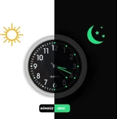 DailyTech Aydınlık Araç Araba Tekne Bisiklet İçin Mini Kuvars Saat - 2