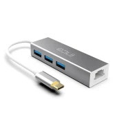 Inca Type-C Girişli 4 Port Usb 3.0 Çoklayıcı Hub + Ethernet RJ45 Mulitiplexer - 1