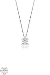 Union Swarovski Zirconia Kadın Pırlanta Montür Gümüş Kolye - 2