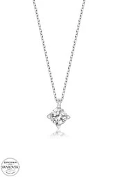 Union Swarovski Zirconia Kadın Pırlanta Montür Tektaş Gümüş Kolye - 2
