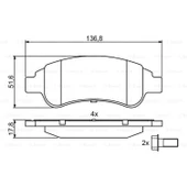 Peugeot 301 C-Elysee Bosch Ön Fren Balata Takımı thumbnail 4