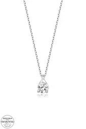 Union Swarovski Zirconia Kadın Tektaş Gümüş Kolye - 2