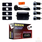 Niken Orjinal Lens Görünümlü Sesli Park Sensörü (Siyah-Beyaz-Gri) - 1