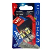 Photon PH7018CB Büyük Dipsiz Led Beyaz T10 W5W 18 Led 12V 2'li - 1
