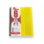 Tokaç U4 4+2 150 Ypr A4 Spr. Ayraçlı Defter 4 Kareli 2 Çizgili - 1