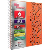 Tokaç U4 4+2 150 Ypr A4 Spr. Ayraçlı Defter 4 Kareli 2 Çizgili - 3