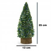T.Concept Dekoratif Mini Yılbaşı Masa Süsü Yeni Yıl Yapay Noel Ağacı Yeşil 25 cm - 4