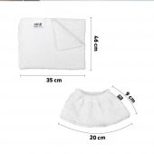 Nice Polti-Karcher Buharlı Temizleyici Uyumlu 10 Lastikli, 10 Büyük Düz Havlu Bez Seti 20lu (NiceSet M20) - 3