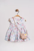 Kız Çantalı Bebe Yaka Pamuklu Çıtır Elbise TF7311 - 8