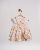 Kız Çantalı Bebe Yaka Pamuklu Çıtır Elbise TF7311 - 2