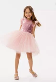 Tüllü Kız Çocuk KPL Elbise MNK0526 thumbnail 5