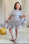 Pamuk Poplin Gipeli Kız Çocuk Bluz Etek Takım MNK0515 thumbnail 3