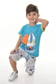Yelkenli Şortlu Erkek Çocuk Takım MNK0495 thumbnail 1