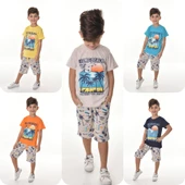 Long Beach Şortlu Erkek Çocuk Takım MNK0497 thumbnail 5