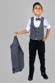 Mendil Damatlık Ceketli Yelekli Erkek Çocuk Takım MNK0487 thumbnail 5