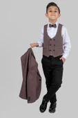 Mendil Damatlık Ceketli Yelekli Erkek Çocuk Takım MNK0487 thumbnail 6